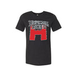 Hoffman Bikes Flaming H"" T-Shirt / Charcoal/Red / L""