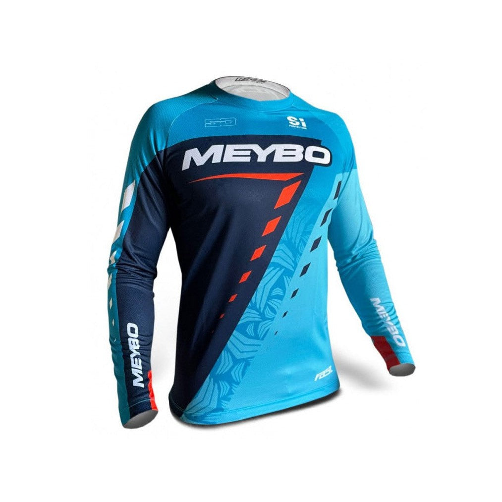 Meybo Slim Fit Race Jersey V5  / Navy/Cyan / S