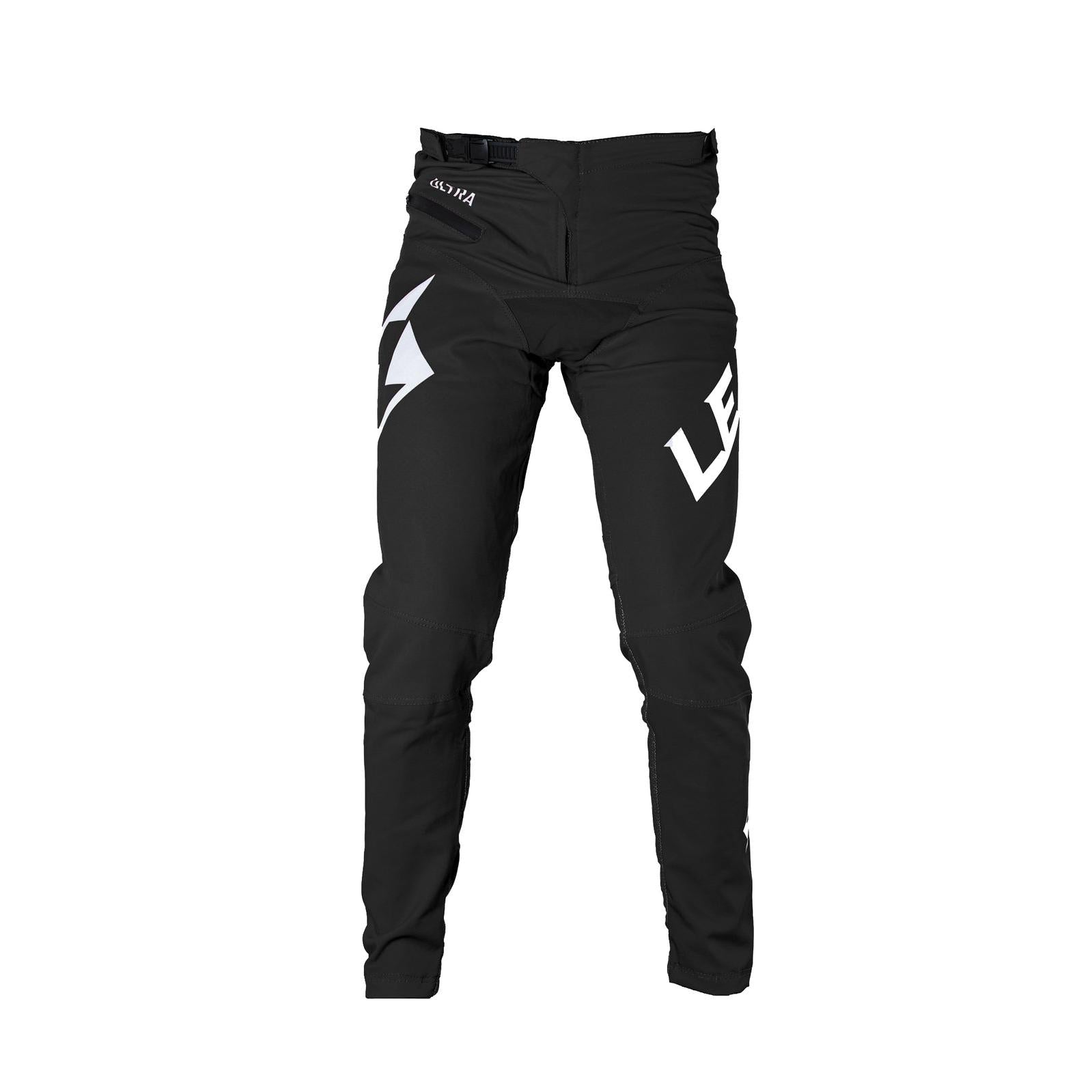 A pair of Lead Ultra Youth Pant with a white logo, perfect for racing enthusiasts looking for fitted race wear that reduces drag.