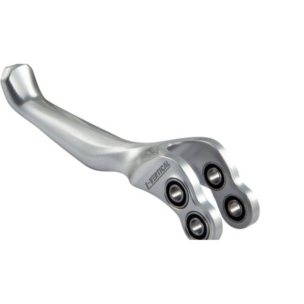 A close-up image of a Lewis LV2 Flat Mount Disc Brake (BMX Edition) with four small adjustment holes, crafted using CNC machining.