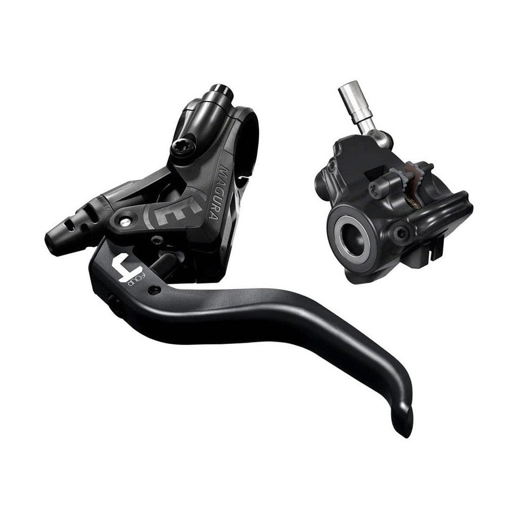 Magura MT4 Flat Mount Disc Brake Kit / Black / 2 Finger / Rear