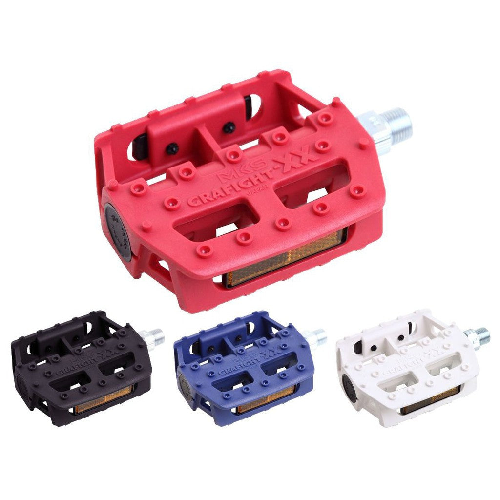 A set of MKS Grafight XX Caged Pedals.