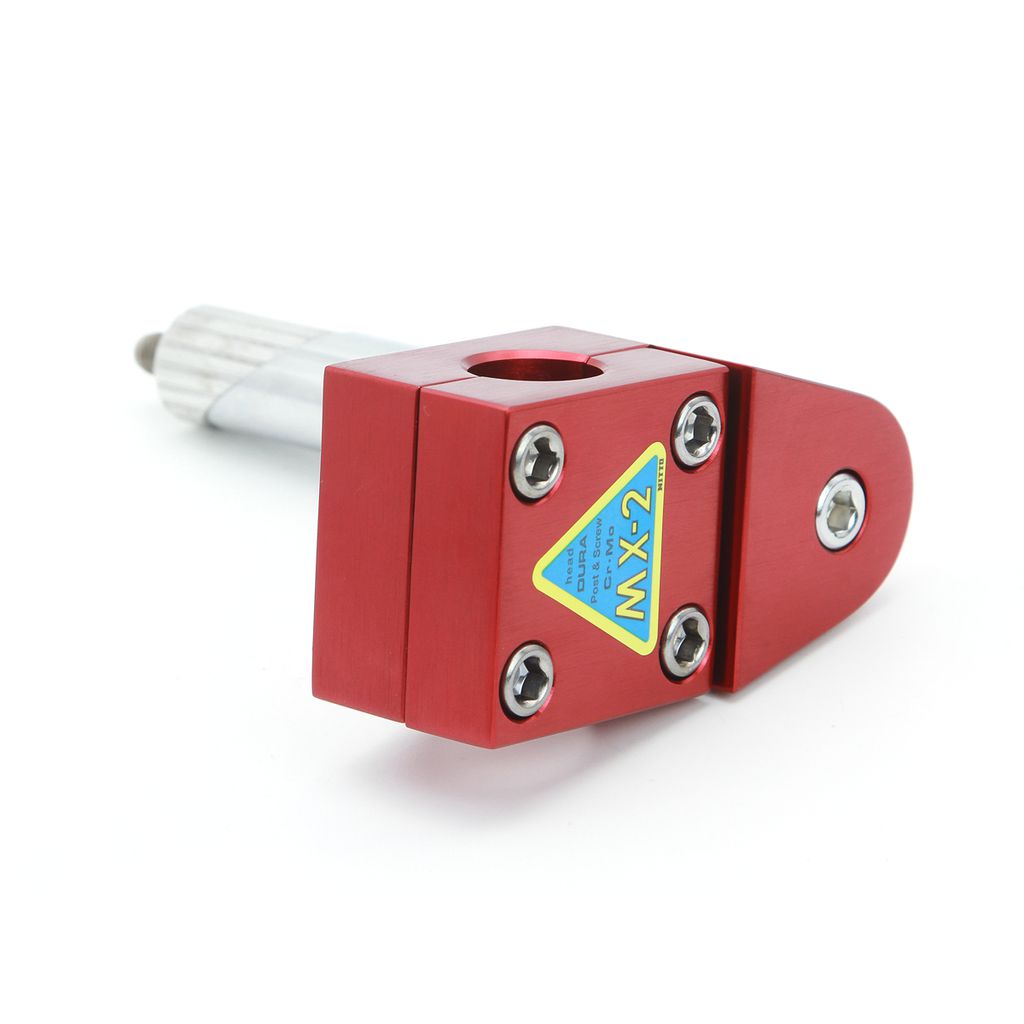 A red metal bracket with a Nitto MX2 Retro Shafted Top Load Stem emblem on it.