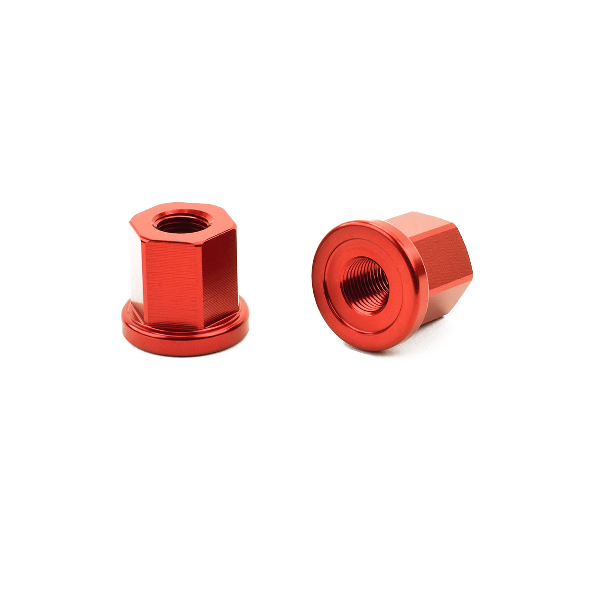 Mission 3/8 Alloy Axle Nuts Pair Red Red