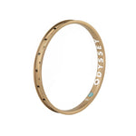The Odyssey Big Boyd Rim is gold-colored, made of 6069-T6 aluminum with an extra-wide cross-section, several spoke holes, and "ODYSSEY" printed in white on the side.
