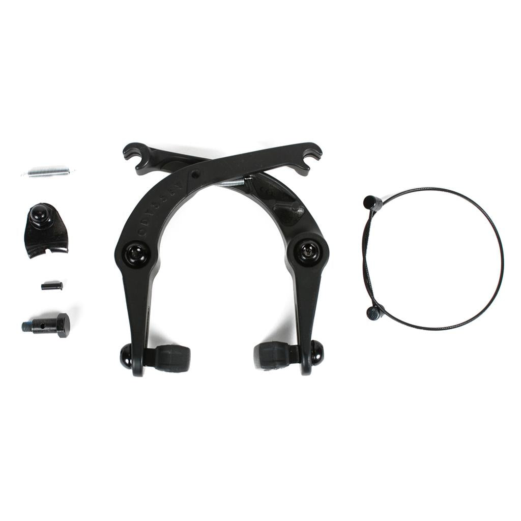 The Odyssey Springfield Brakes are available in a pristine white finish and include mounting hardware and cable.