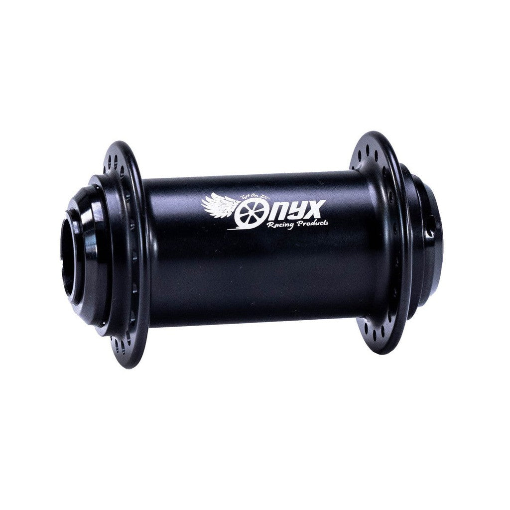 Onyx X Spectre 100/20mm Thru-bolt Solid Front Hub / Matte Black Ano / 36H