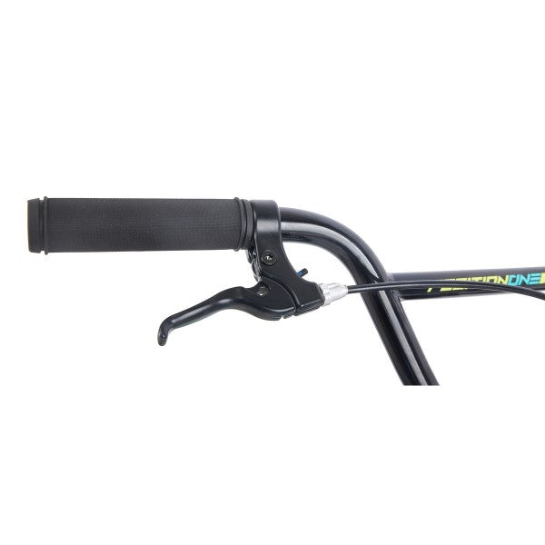 A black handlebar on a Position One Junior Bike (2024) with an all aluminium frame.