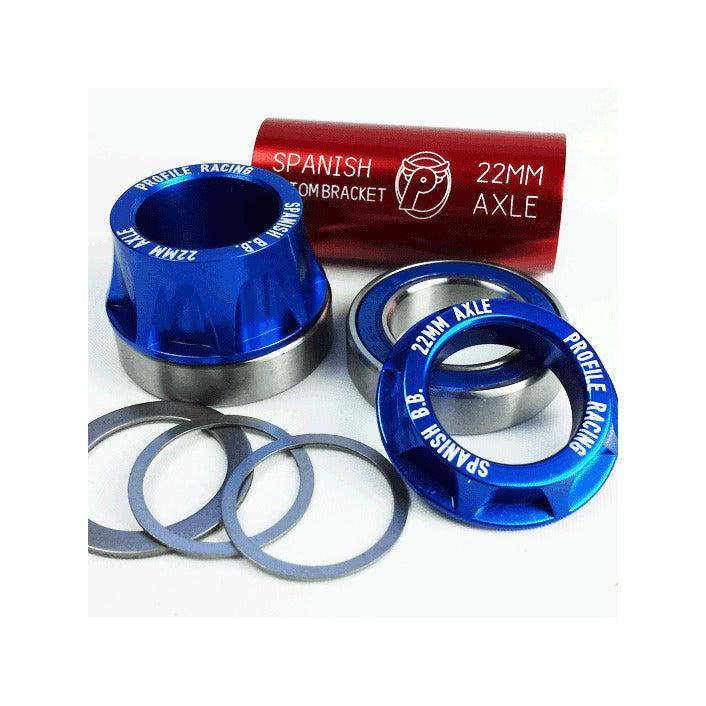 Profile 22mm Spanish Bottom Bracket Kit / Blue / 22mm