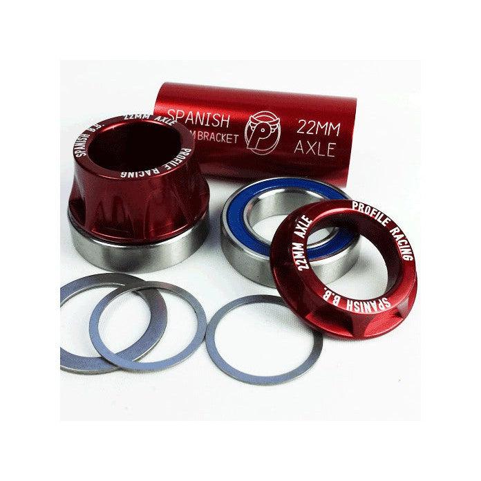 Profile 22mm Spanish Bottom Bracket Kit / Red / 22mm