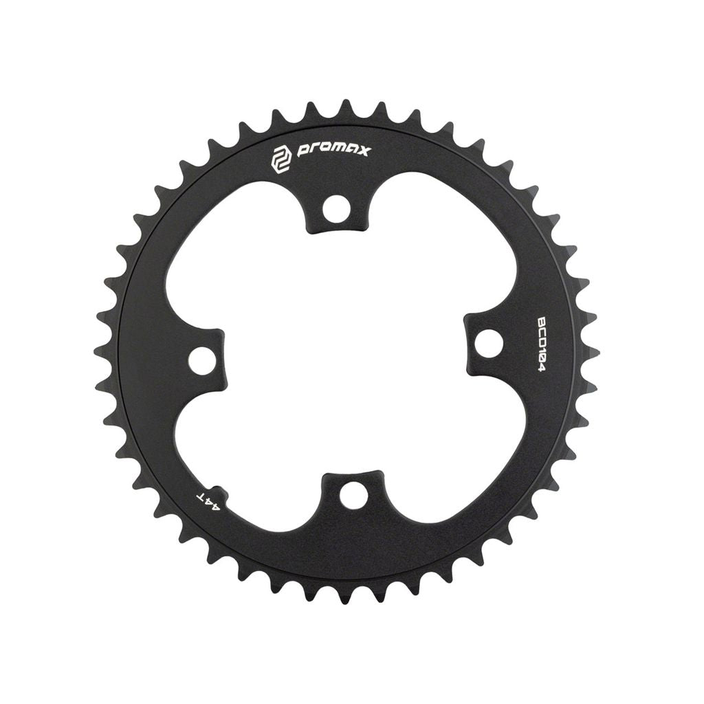A Promax 4-bolt 104 BCD chainring on a white background targeting the BMX race market.