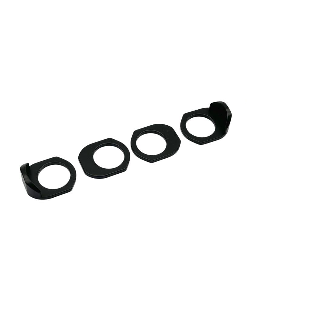 Enhance your Radio Raceline Helium Pro / Quartz Dropout Plate setup with four black washers and two silver bolts on a white background.