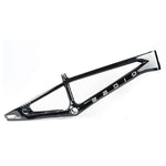 A black Radio Raceline Terra Carbon Pro XXL Frame, made from TORAYCA carbon fibre and featuring white branding, is displayed on a white background.