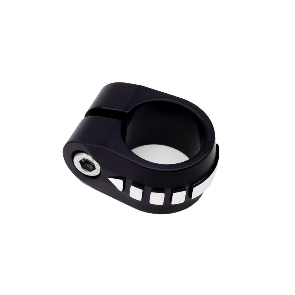 A Redline Broken Arrow Seat Post Clamp with a bolt for fastening, perfect for old school sizing.