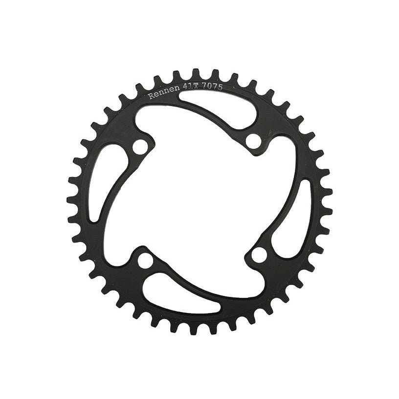 Rennen 4 Bolt 104 Threaded Chainring / Black / 36T