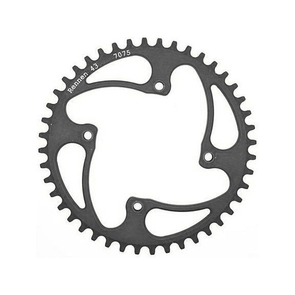 Rennen 4 Bolt 104 BCD Threaded Chainring / 50T / Black