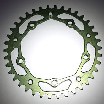Rennen 5 Bolt 110 Threaded Chainring / Green / 42T