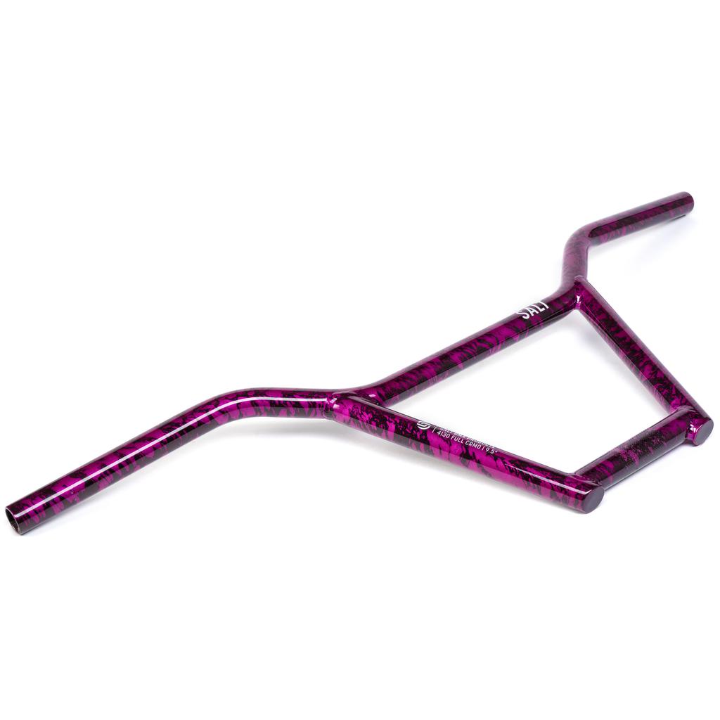 Purple Salt Classic 4 Piece Bars with a unique angular design, black pattern, and classic styling. Features include a 9.5" rise and are isolated on a white background.