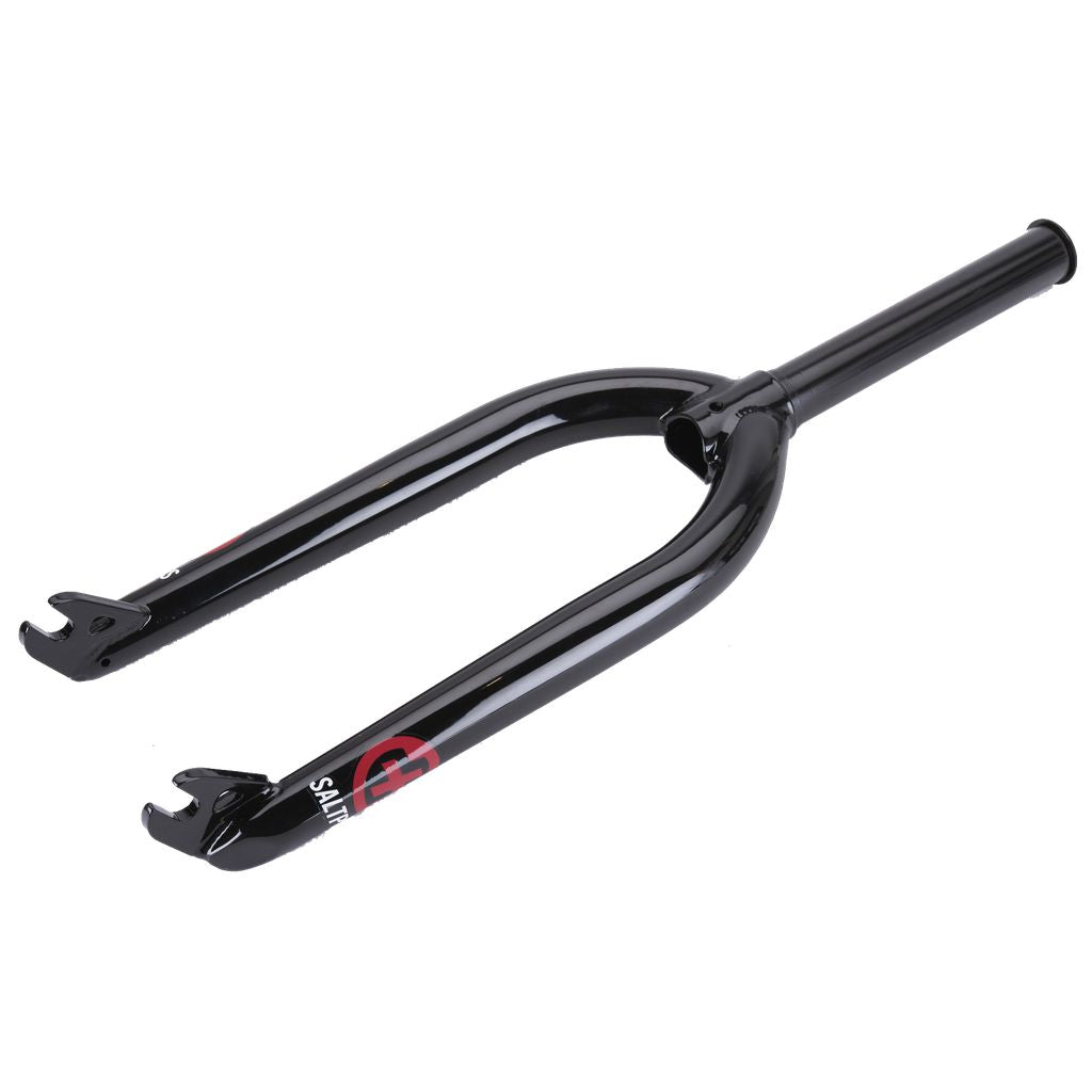 A black Salt Plus EX Fork with crmo blades and a red logo on it.