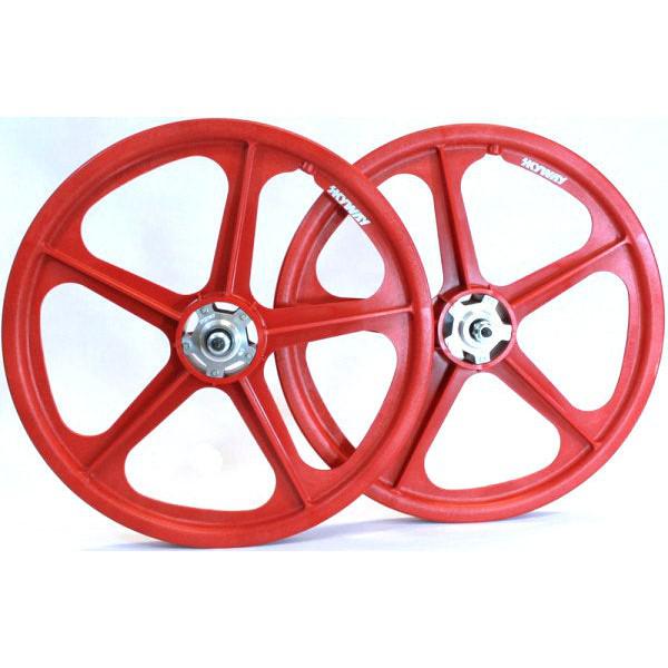 Skyway Tuff II Rivet 20 Wheelset / Red