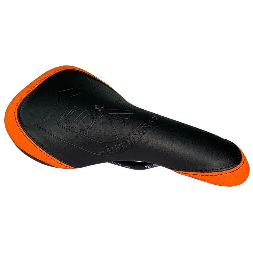 S&M Bikes Thin Railed Seat / Black/Orange