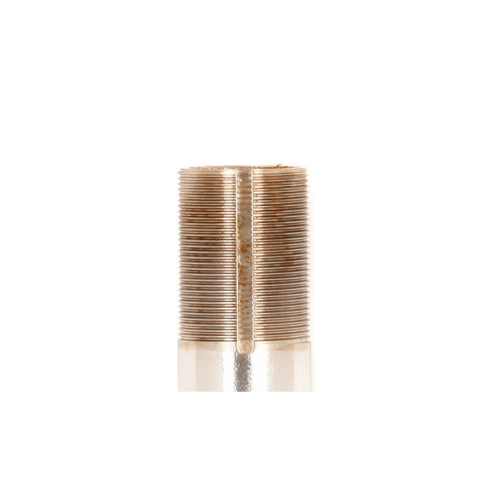 Close-up of the S&M Original Threaded Fork 1991-96 screw, showcasing its metallic finish and fine threads with a flat top against a white background, evoking the durable components favored by BMX street and dirt riding enthusiasts.