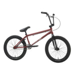 The Sunday Scout 20 Inch Bike is shown in profile against a white background, featuring a red frame with black handlebars, seat, and tires. Built with chromoly construction and equipped with quality Odyssey components for durability.