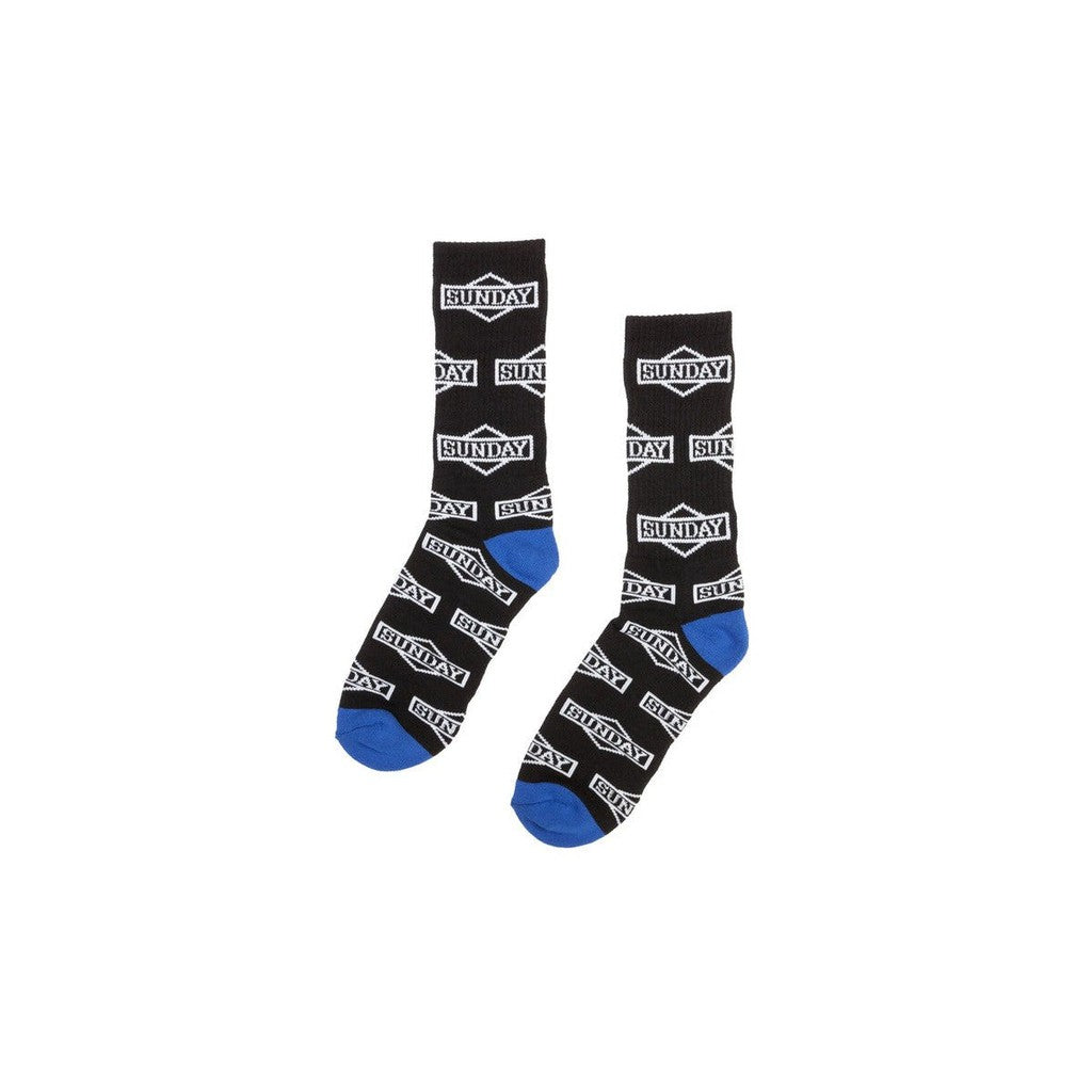 Sunday Socks Cornerstone All Over Crew / Black