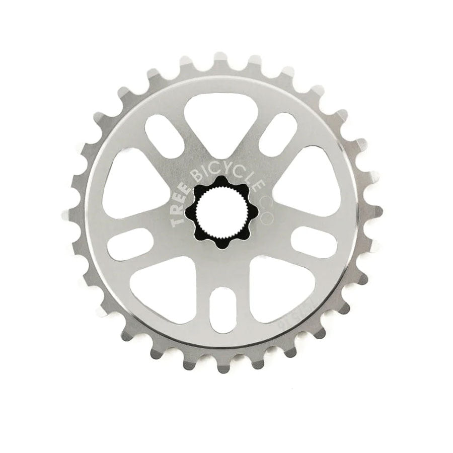 The Tree Lite Spline Drive Sprocket from Tree Bike Co is showcased on a white background.
