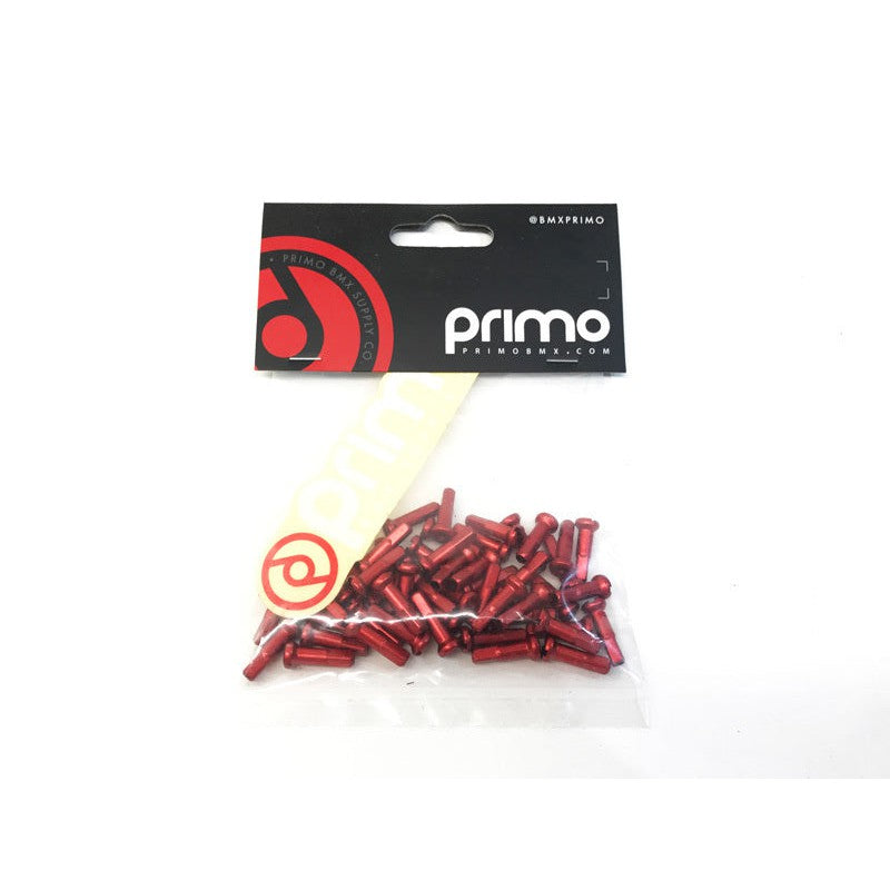 Primo Alloy Nipples (Pack of 50) / Red / 15mm