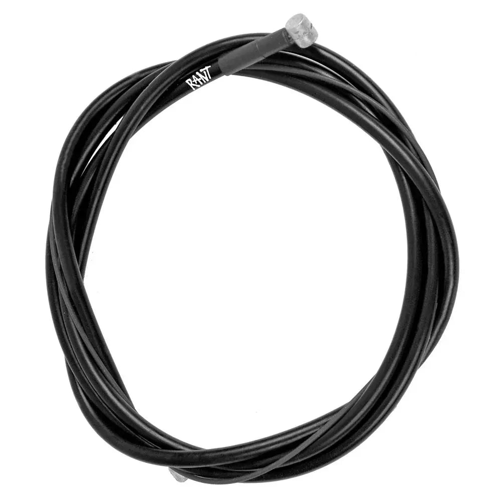 A coiled black Ethernet cable with an RJ45 connector on one end, as flexible as the Rant Spring Linear Brake Cable.