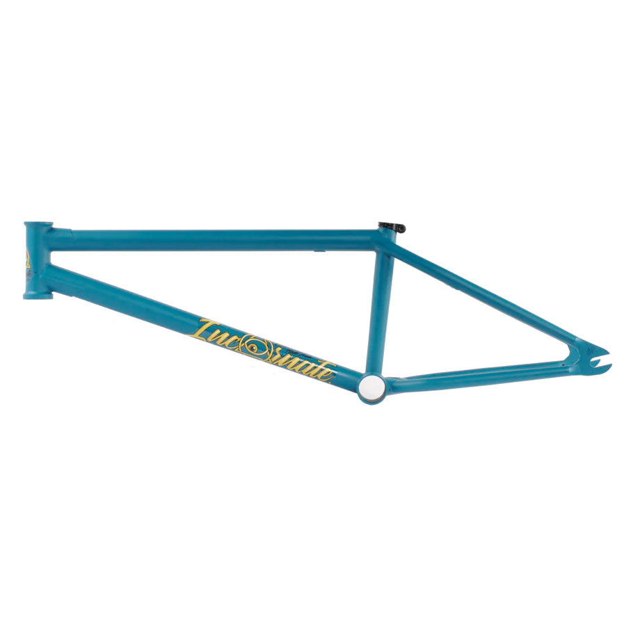 A blue United Incarnate V2 Frame on a white background perfectly showcases the strength and Incarnate graphics.