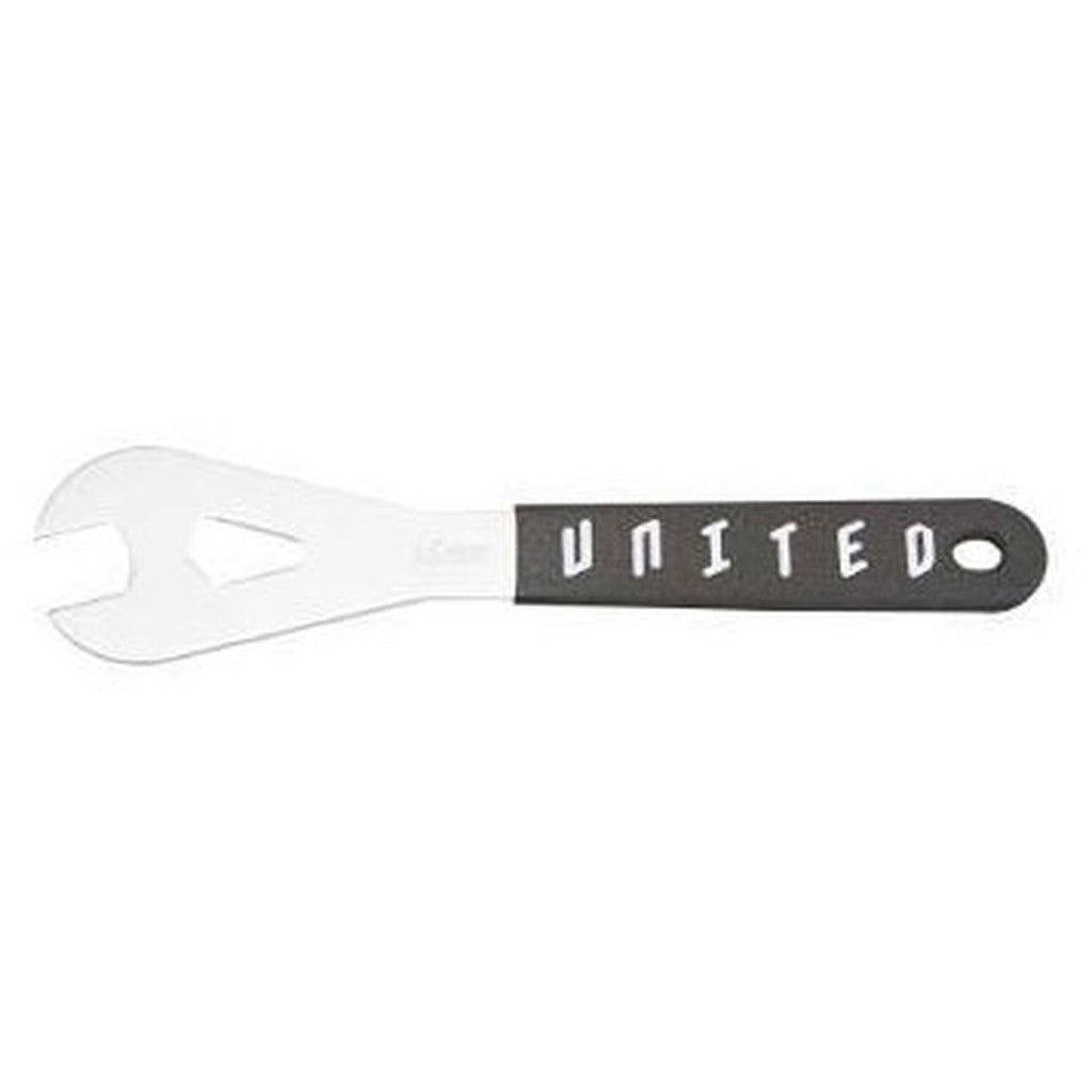 Metal United 15mm Pedal Spanner with a soft grip, isolated on a white background.