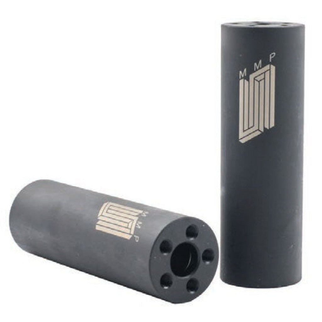 Two United Metal Miki Crmo Peg 4.5'' suppressors on a white background; one standing upright and the other lying horizontally, with visible logos.