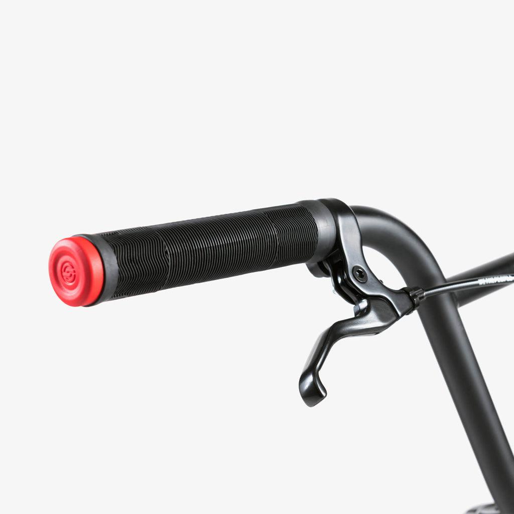 The Wethepeople CRS 20 Inch Bike features a handlebar equipped with a red light, along with additional top-quality components such as Salt Rookie Chromoly Three Piece Cranks and Ecl.