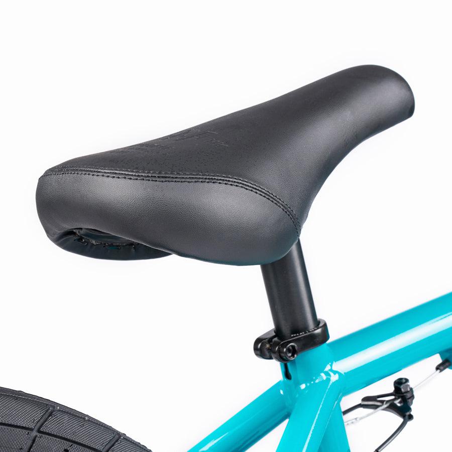 A Wethepeople Nova 20 Inch BMX Bike with a black seat in a blue colourway.