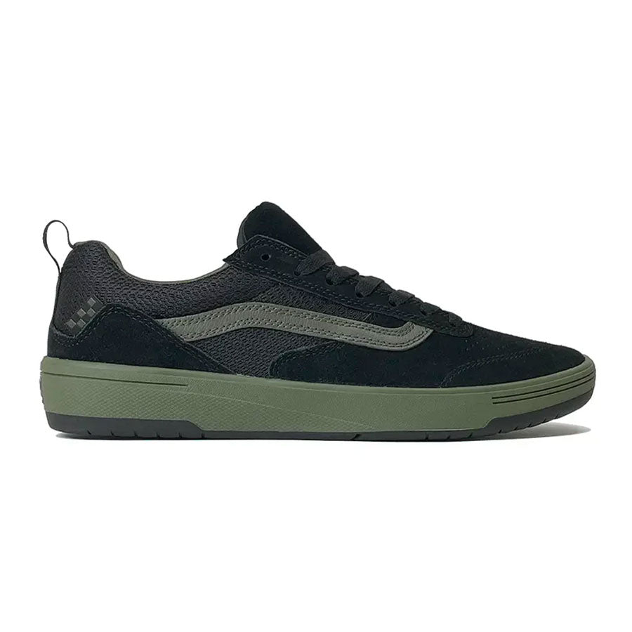 Vans Zahba Shoes Fatigue/Black in black and green with impact protection.