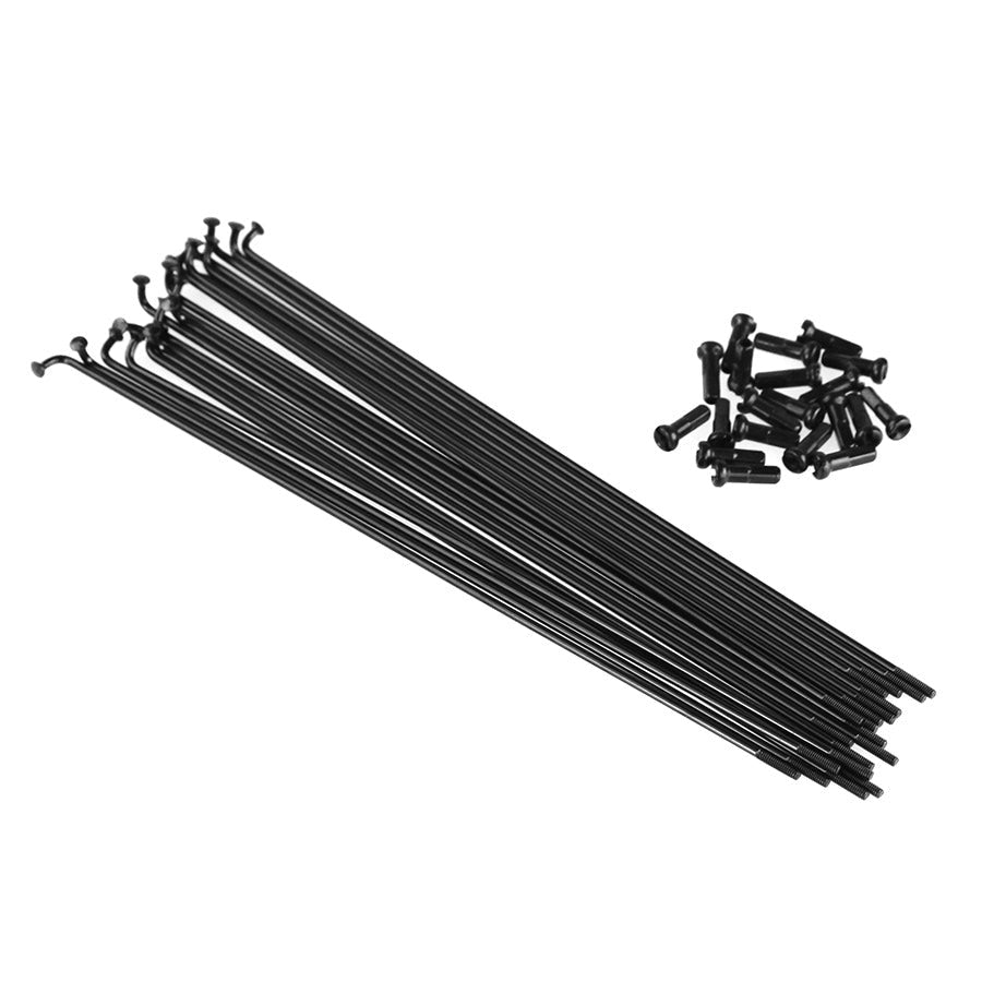 Motive Spokes & Nipple (20 Pack) / Black / 186mm