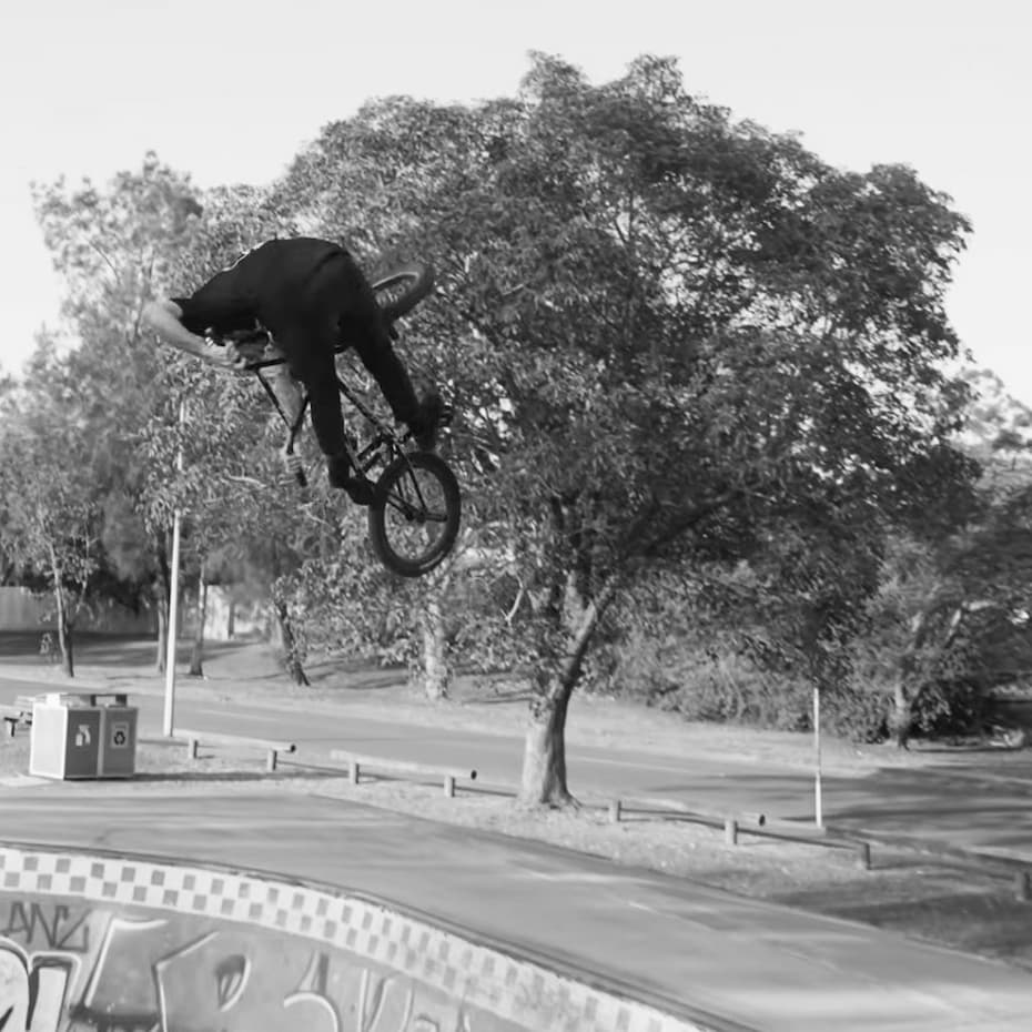 The LUXBMX crew riding Fairfield Skatepark, Brisbane