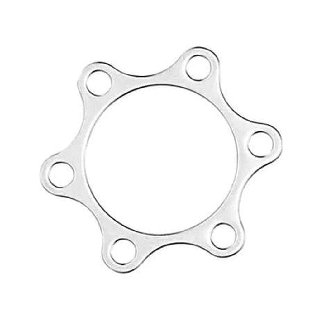 A TRP Disc Brake Rotor Spacer with holes on a white background.