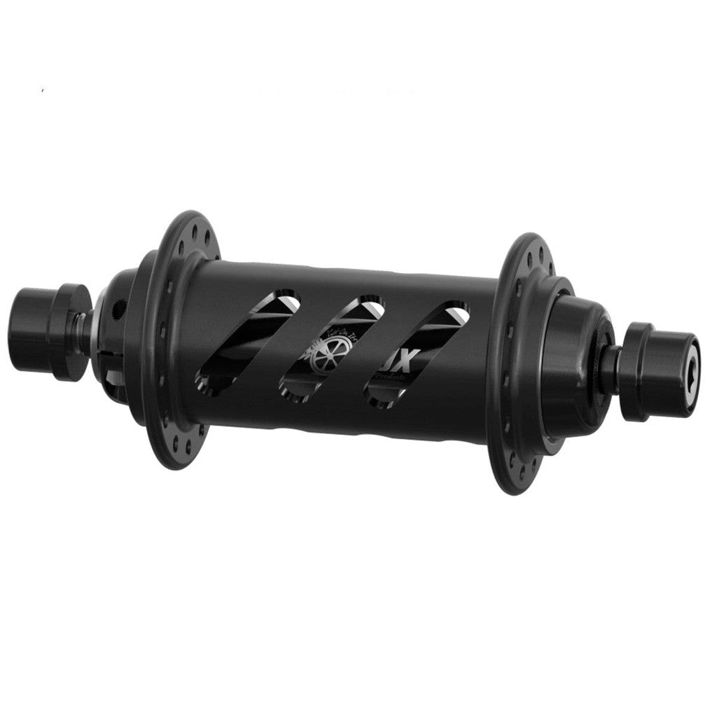 Onyx BMX 100/8mm Bolt-on Helix Front Hub / Matte Black Ano / 28H