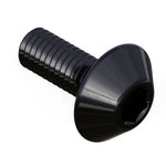 Close-up of a 10mm x 1.5mm Onyx Bolt, featuring a black threaded design with a hexagonal socket head, set against a white background. Ideal as a reliable replacement offering maximum torque for secure fastening.