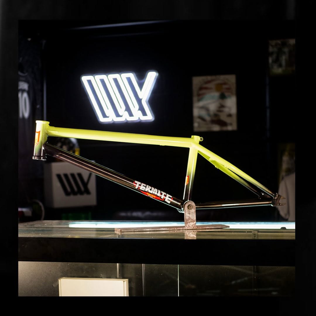 S&M Termite ATF XL frame under the LUXBMX Symbol sign in store