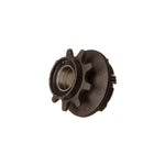 A black metal Eclat Exile Hub Driver (9T/RHD/CROMO) with nine teeth and a central bearing is shown on a white background.