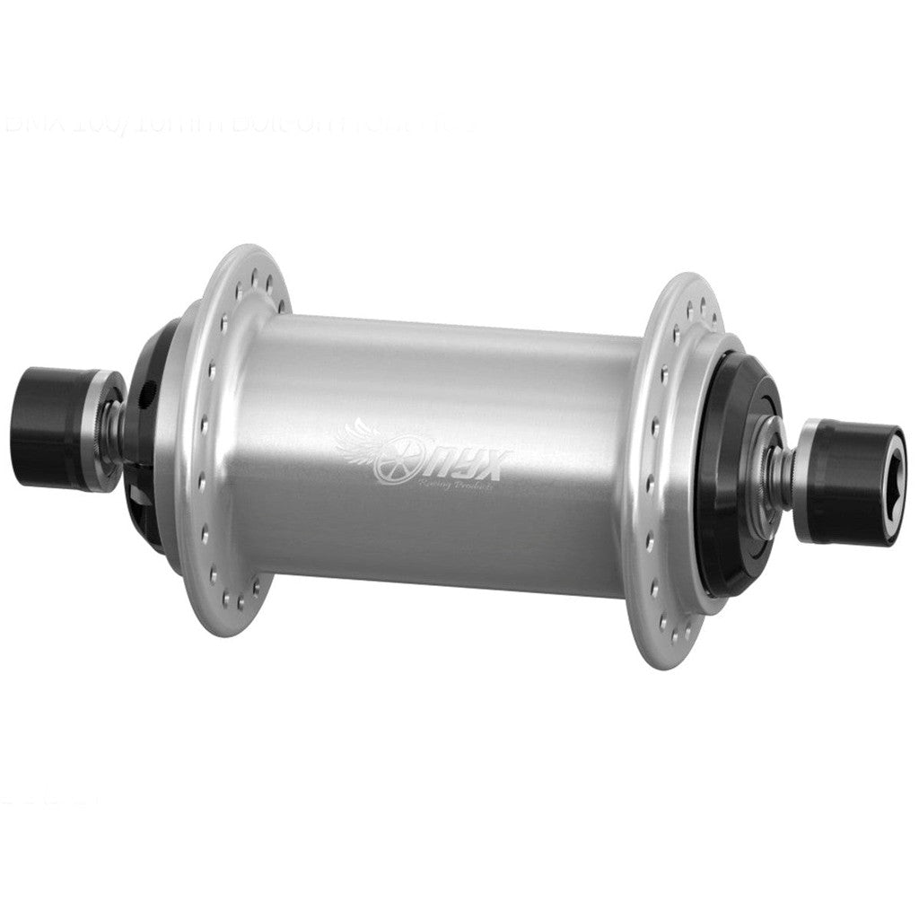Onyx BMX 100/10mm Bolt-on Solid Front Hub / Clear Ano / 28H