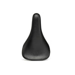 The Eclat Exile Railed Seat is a black ergonomic bike seat with a smooth surface, shown from above against a white background.