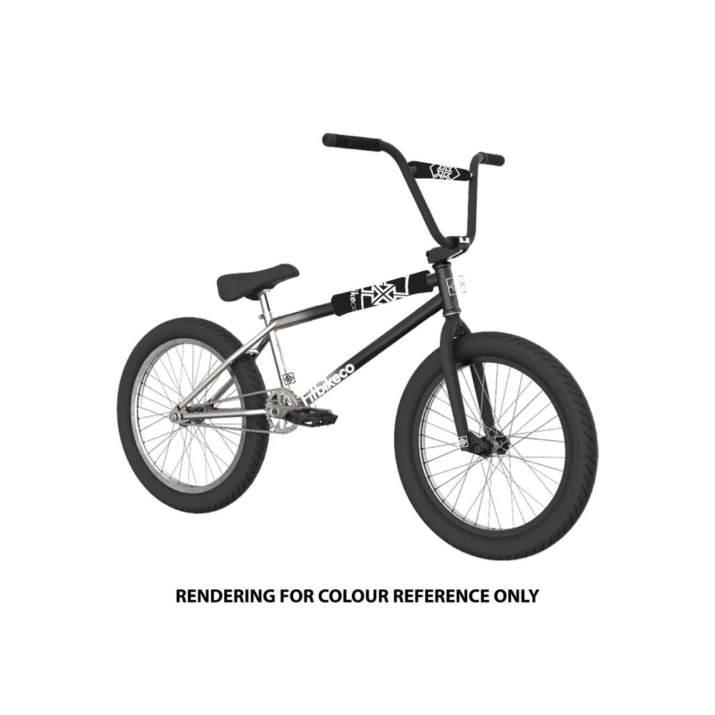The Fit Bike Co Series 22 Inch Bike features a metallic frame, black handlebars, seat, and tires with branded graphics. Text below reads: "RENDERING FOR COLOUR REFERENCE ONLY.