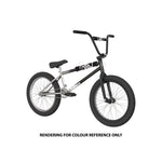 The Fit Bike Co Series 22 Inch Bike features a metallic frame, black handlebars, seat, and tires with branded graphics. Text below reads: "RENDERING FOR COLOUR REFERENCE ONLY.