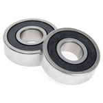 The Eclat Simplex Hub Bearing Set features two metal hub bearings with black seals, shown side by side on a white background—perfect as replacement bearings for your Simplex hub.