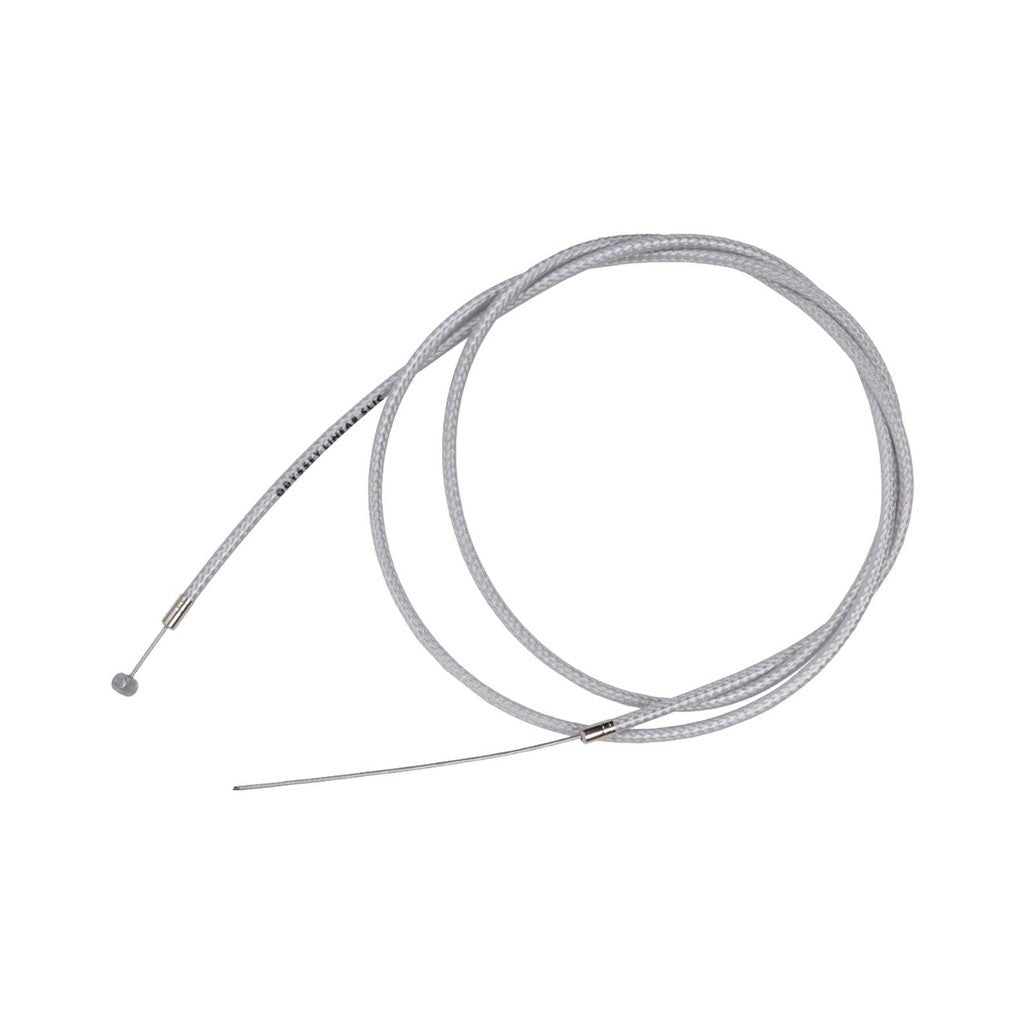 The Odyssey Linear Slic K-Shield Brake Cable for a motorcycle on a white background.